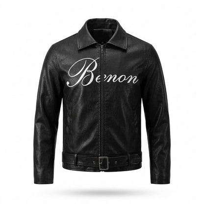 Allsaints Leather - Lemar | Zippered Belted Leather Jacket Men