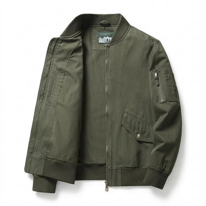 Allsaints Leather - Zaser | Zip-Up Ribbed-Collar Jacket Men