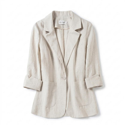Allsaints Leather - Minav | Linen Blend Single-Button Blazer Women