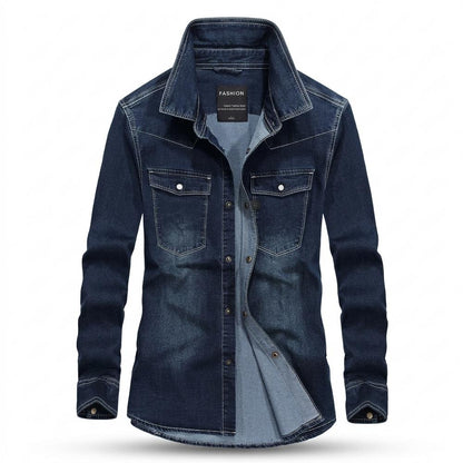 Allsaints Leather - Vegik | Denim Long-Sleeved Shirt Men