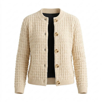 Allsaints Leather - Nomar | Textured Crewneck Knit Cardigan Women