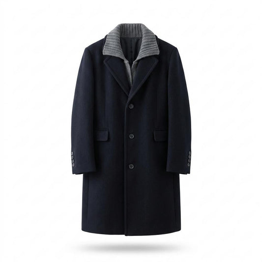 Allsaints Leather - Lovel | Single-Breasted Layered-Collar Coat Men