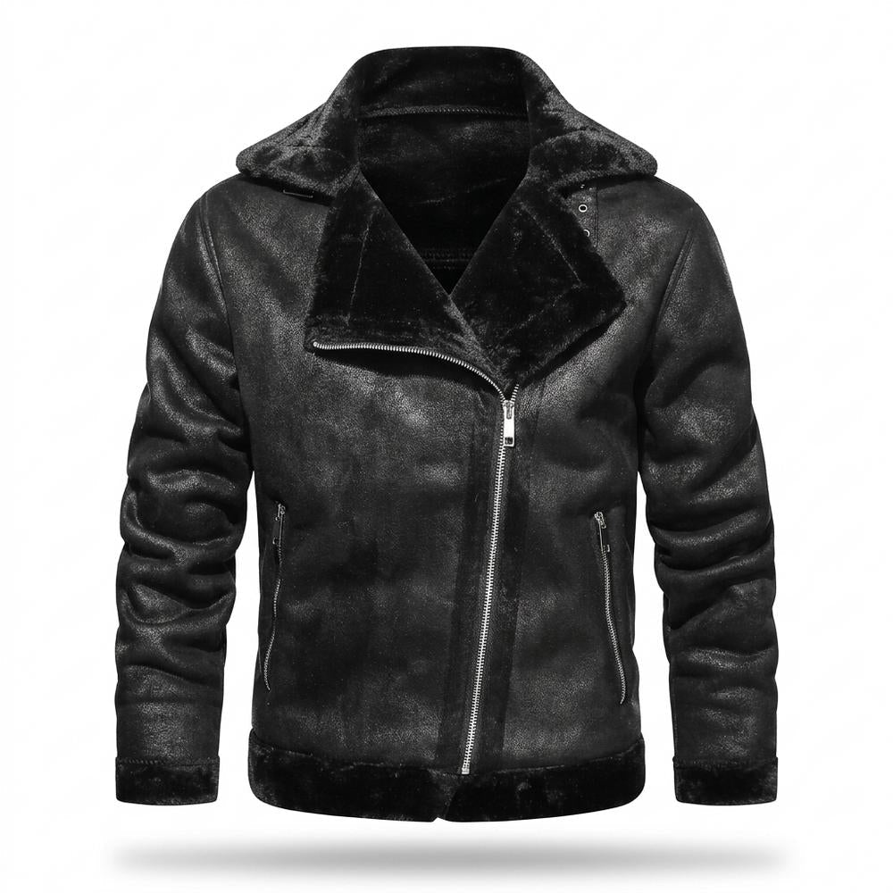 Allsaints Leather - Kaven | Lined Asymmetrical Jacket Men