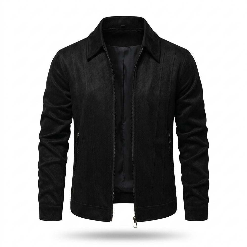 Allsaints Leather - Caken | Sueded Zip-Up Jacket Men