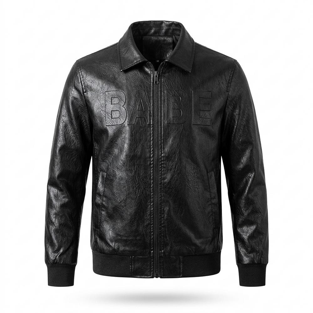 Allsaints Leather - Taziv | Embossed Zip-Up Leather Jacket Men