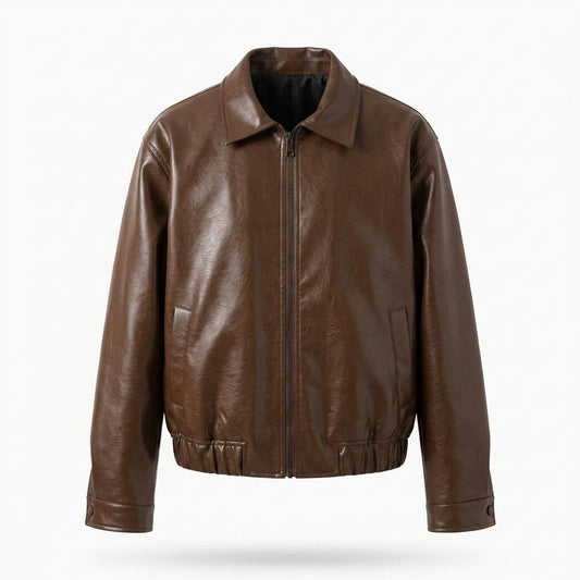 Allsaints Leather - Tolen | Zip-Up Lined Leather Jacket Men