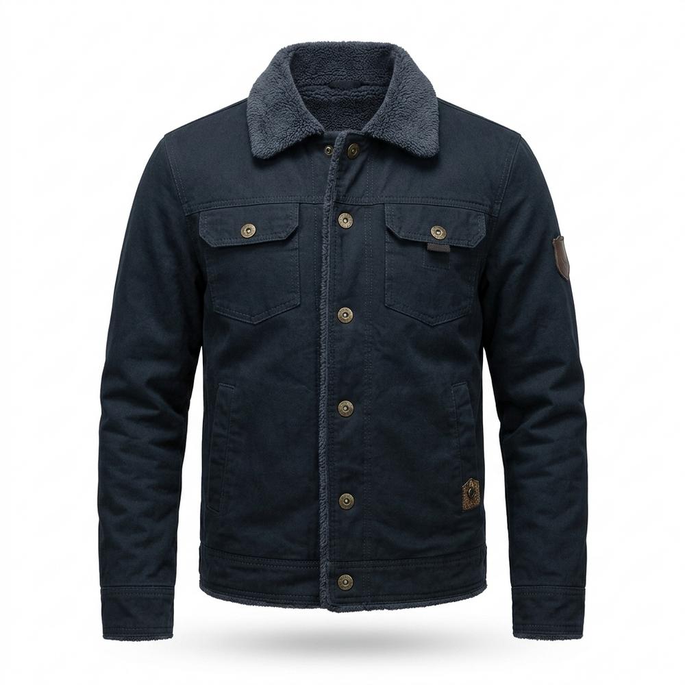 Allsaints Leather - Kemir | Fleece-Lined Button-Front Jacket Men