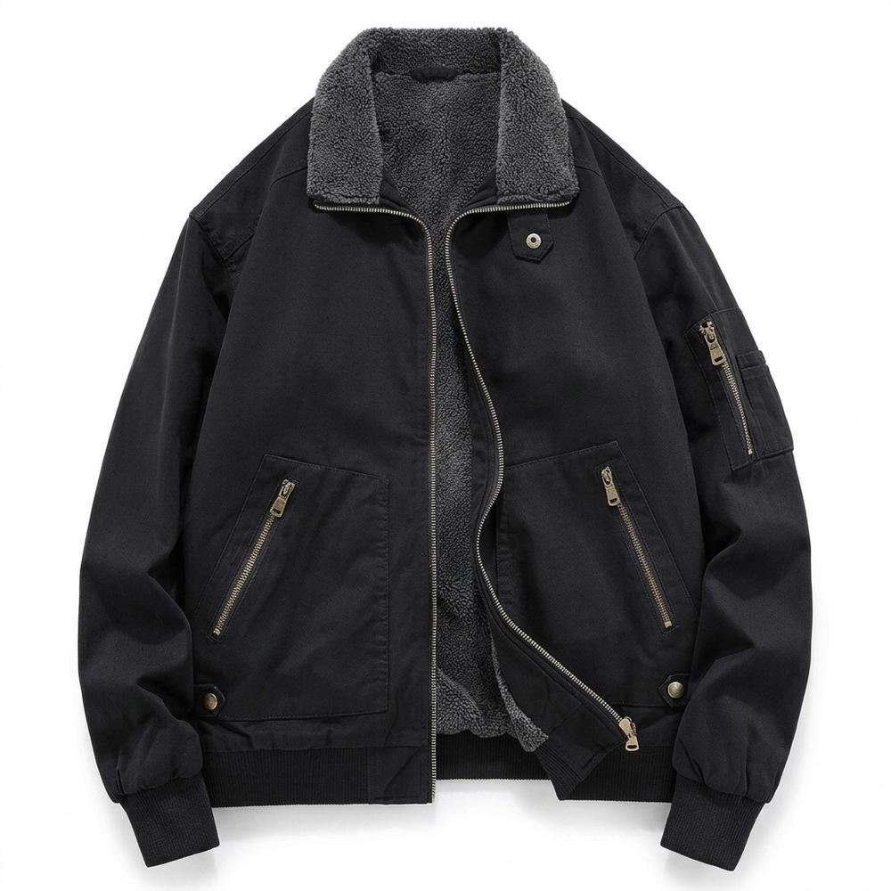 Allsaints Leather - Casan | Sherpa-Lined Bomber-Style Jacket Men