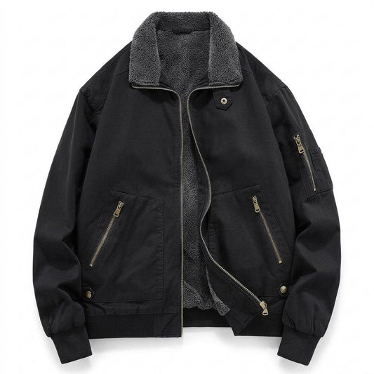 Allsaints Leather - Casan | Sherpa-Lined Bomber-Style Jacket Men