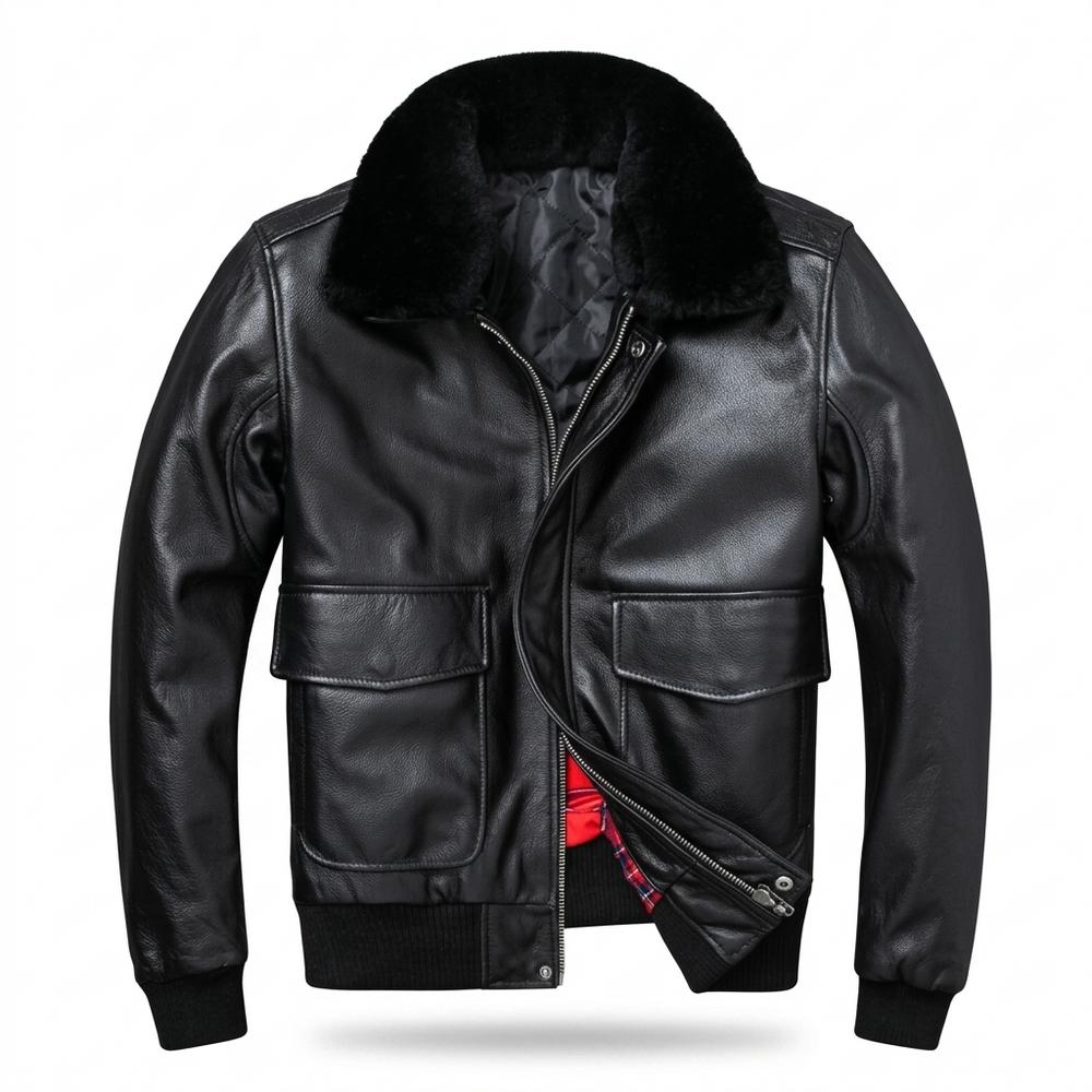 Allsaints Leather - Lakot | Fur-Collar Lined Leather Jacket Men