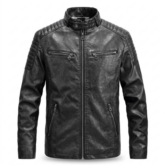 Allsaints Leather - Eefin | Quilted Zippered Jacket Men