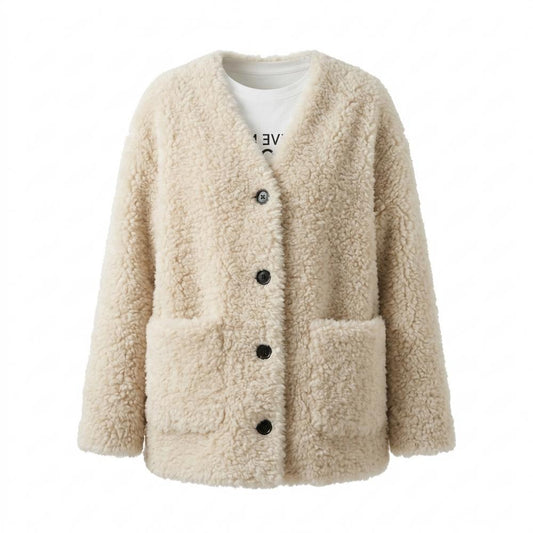 Allsaints Leather - Laser | Fleece Button-Front Jacket Women