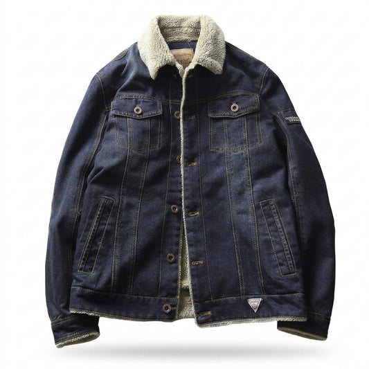 Allsaints Leather - Cobam | Fleece-Lined Button-Up Denim Jacket Men