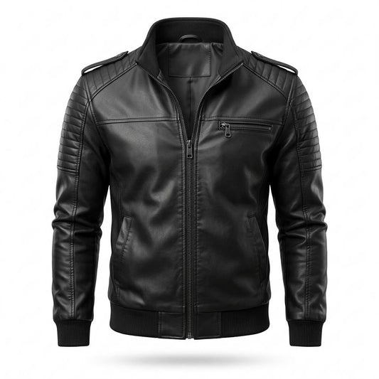 Allsaints Leather - Tivas | Quilted Zip-Up Leather Jacket Men