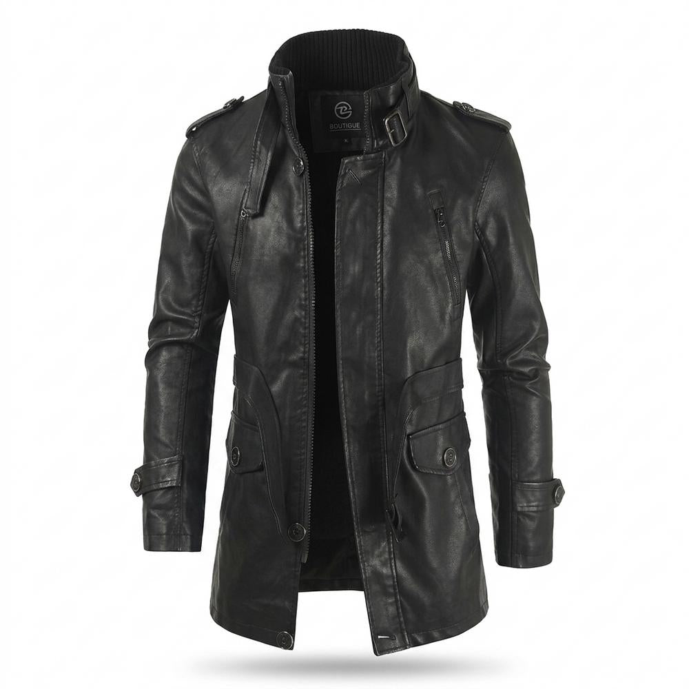 Allsaints Leather - Kunon | High-Collar Fleece-Lined Coat Men
