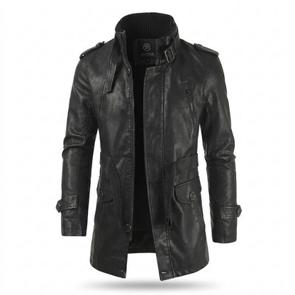 Allsaints Leather - Kunon | High-Collar Fleece-Lined Coat Men