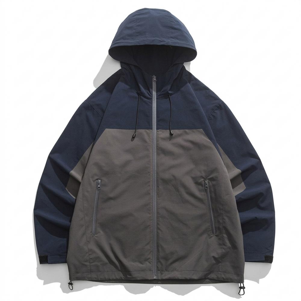 Allsaints Leather - Vehal | Color-Block Hooded Jacket Unisex