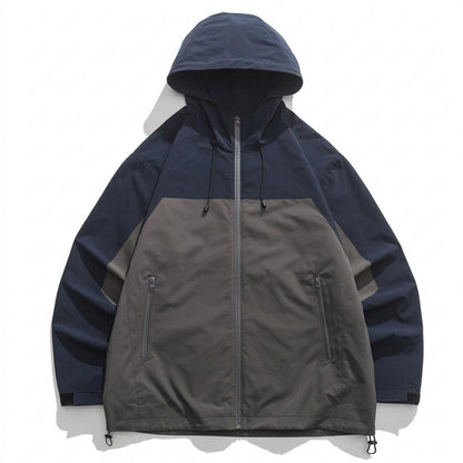Allsaints Leather - Vehal | Color-Block Hooded Jacket Unisex