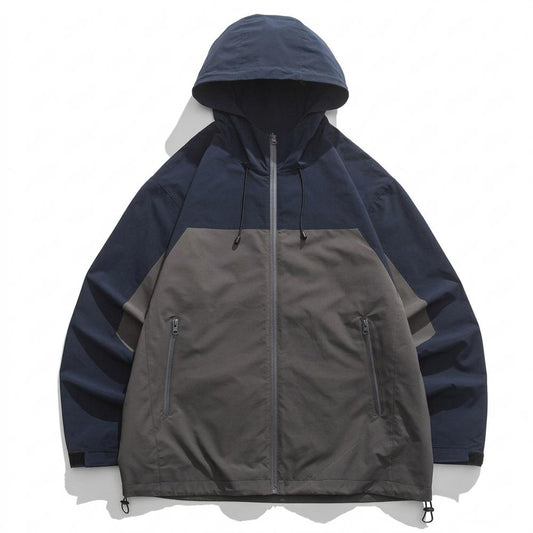 Allsaints Leather - Vehal | Color-Block Hooded Jacket Unisex