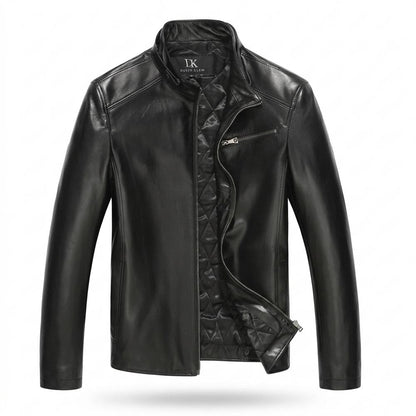 Allsaints Leather - Lutar | Quilted Stand-Collar Leather Jacket Men