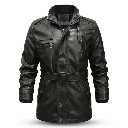 Allsaints Leather - Zalen | Belted Lined Coat Men