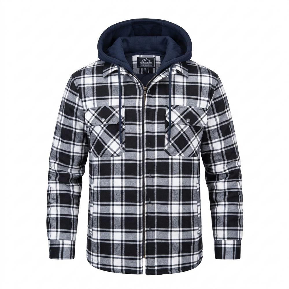Allsaints Leather - Lasin | Plaid Hooded Jacket Men