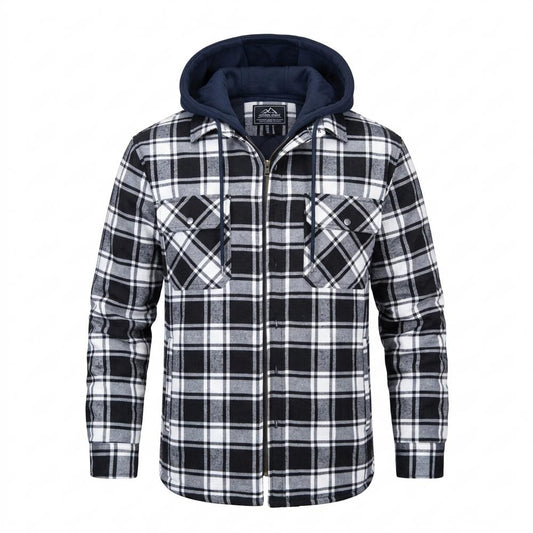 Allsaints Leather - Lasin | Plaid Hooded Jacket Men