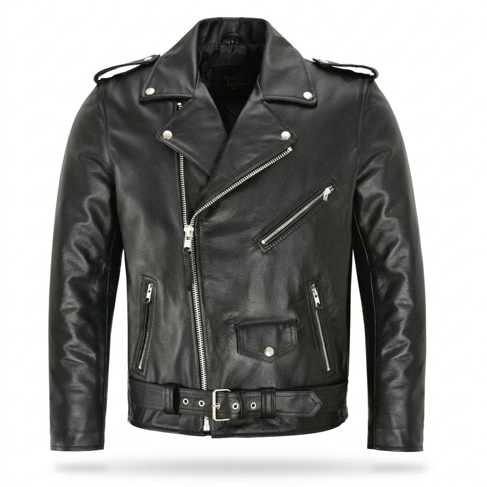 Allsaints Leather - Keron | Asymmetrical Belted Leather Jacket Unisex