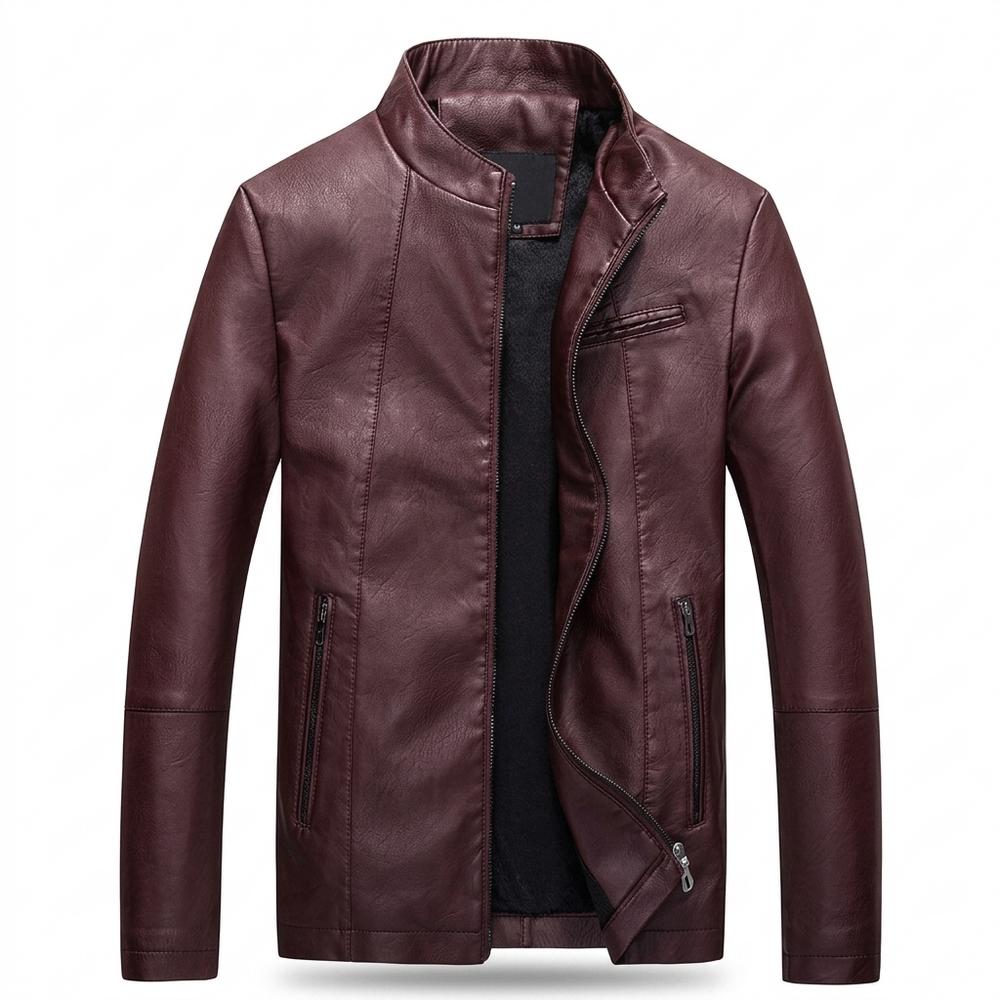 Allsaints Leather - Levan | Lined Stand-Collar Leather Jacket Men