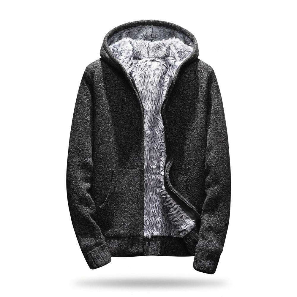 Allsaints Leather - Lamir | Fleece-Lined Knitted Hoodie Men