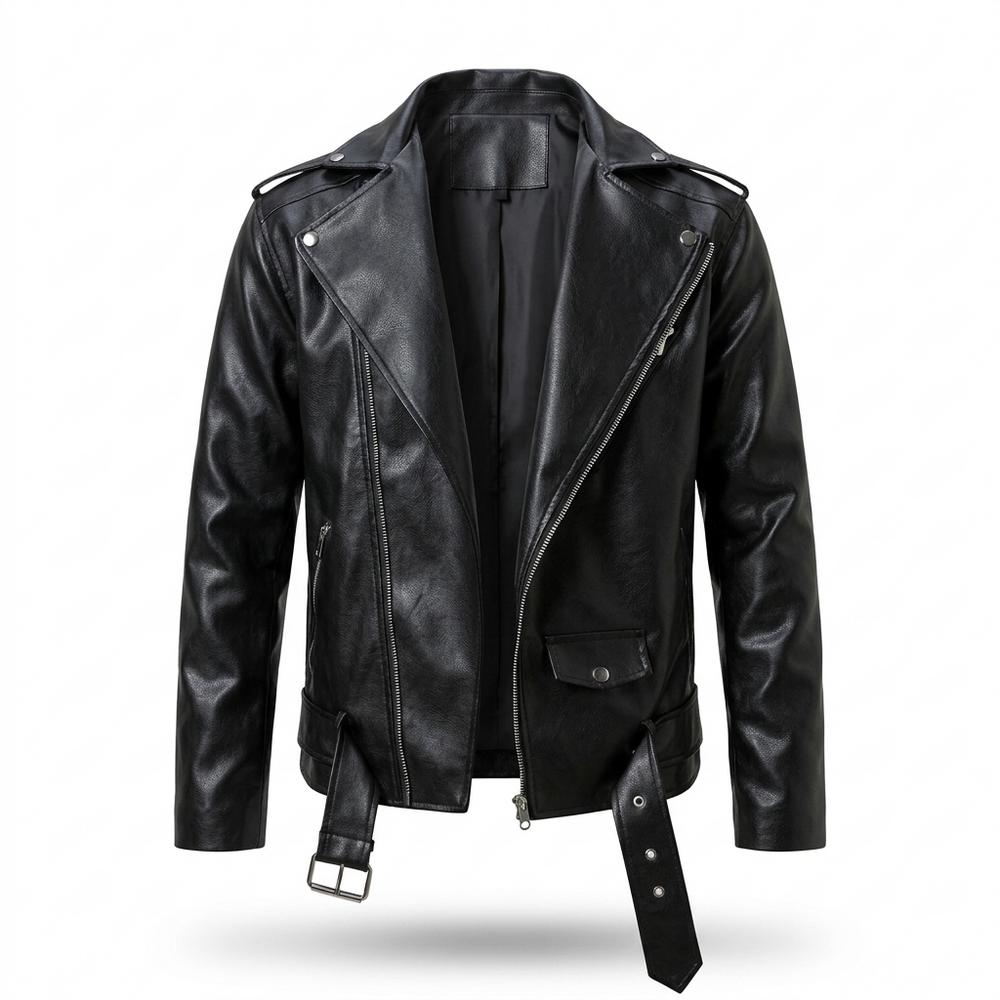 Allsaints Leather - Yolun | Asymmetrical Belted Leather Jacket Unisex