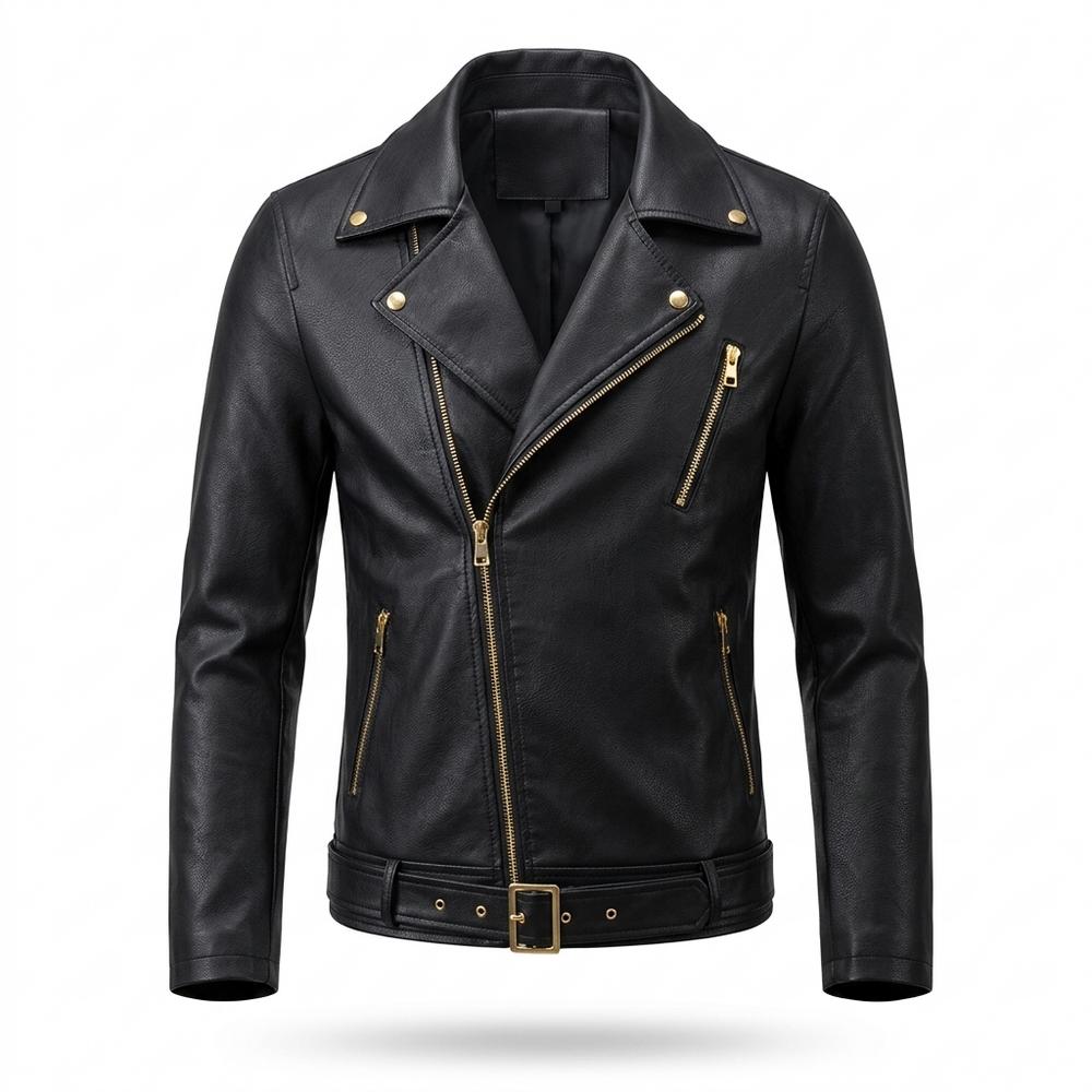 Allsaints Leather - Allen | Asymmetrical Belted Leather Jacket Men