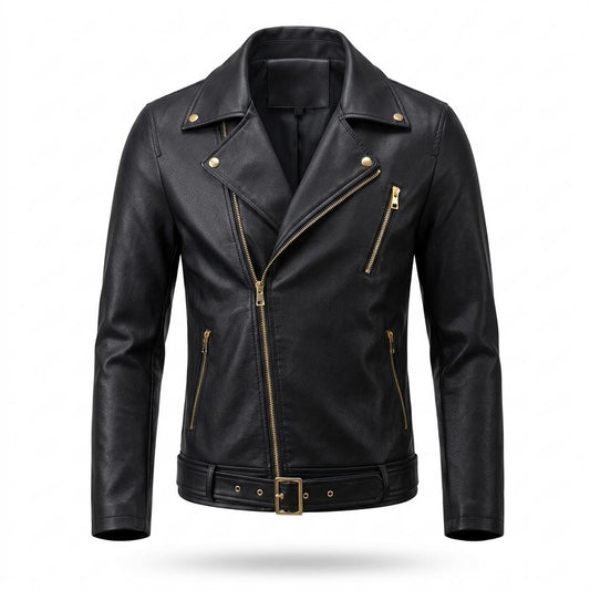 Allsaints Leather - Allen | Asymmetrical Belted Leather Jacket Men