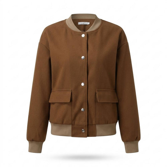 Allsaints Leather - Almar | Snap-Button Contrast-Trim Jacket Women