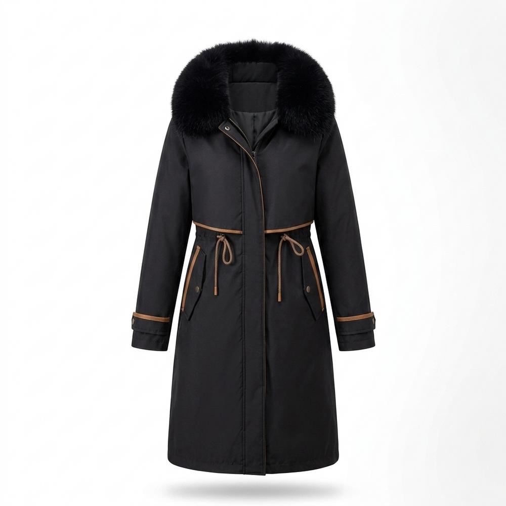 Allsaints Leather - Lolom | Fur-Trimmed Drawstring-Waist Coat Women