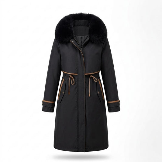 Allsaints Leather - Lolom | Fur-Trimmed Drawstring-Waist Coat Women