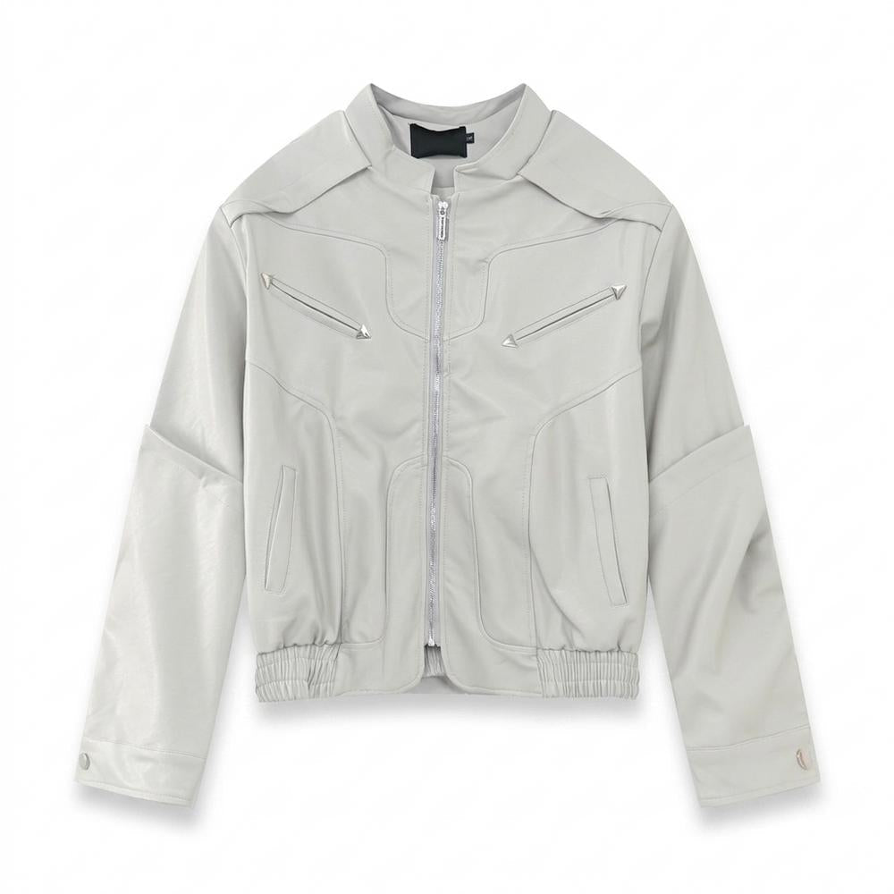 Allsaints Leather - Cabat | Structured Zip-Up Jacket Unisex