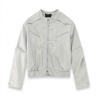 Allsaints Leather - Cabat | Structured Zip-Up Jacket Unisex