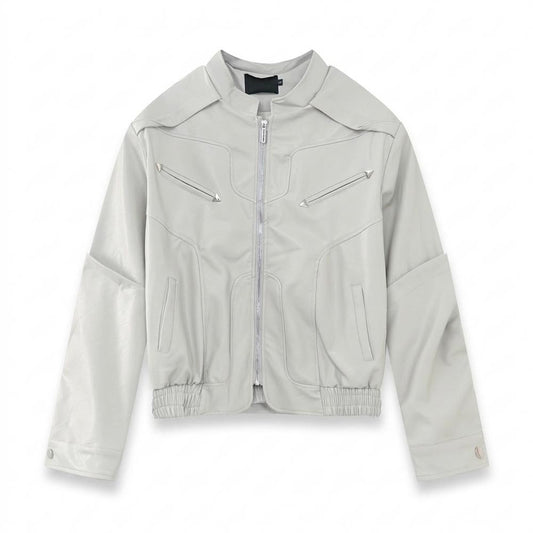 Allsaints Leather - Cabat | Structured Zip-Up Jacket Unisex