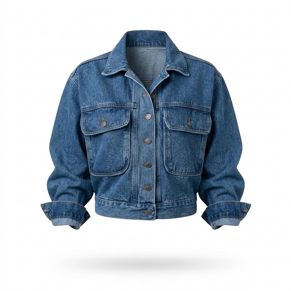Allsaints Leather - Elren | Cropped Wide-Cut Denim Jacket Women