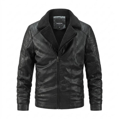 Allsaints Leather - Talar | Sherpa-Lined Zip-Up Leather Jacket Men