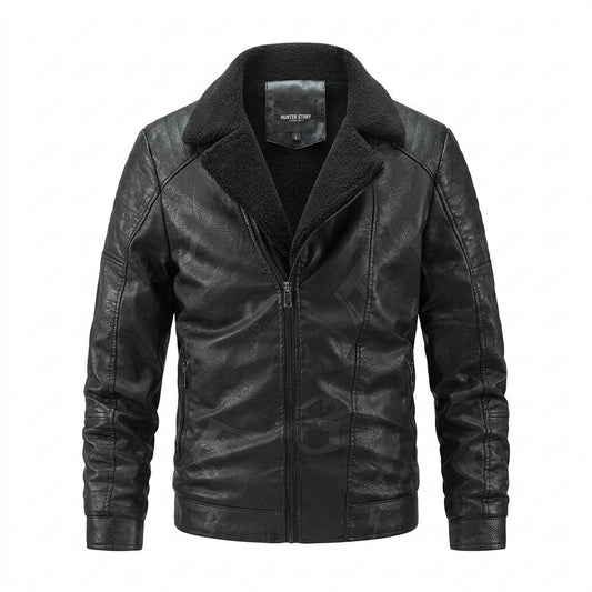 Allsaints Leather - Talar | Sherpa-Lined Zip-Up Leather Jacket Men