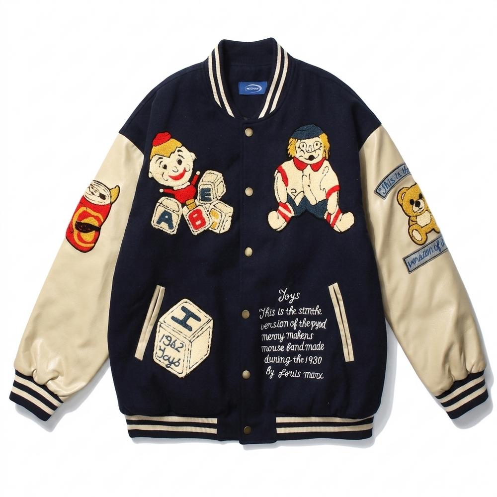 Allsaints Leather - Takar | Embroidered Two-Tone Jacket Unisex