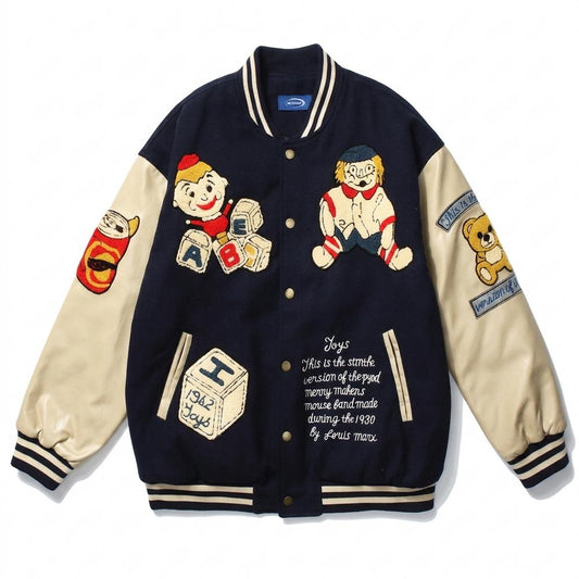 Allsaints Leather - Takar | Embroidered Two-Tone Jacket Unisex