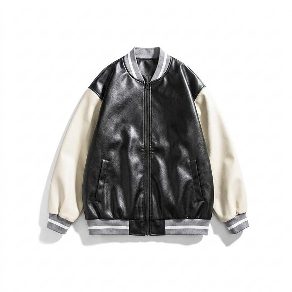 Allsaints Leather - Tavin | Color-Block Zip-Up Jacket Unisex