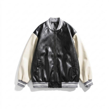 Allsaints Leather - Tavin | Color-Block Zip-Up Jacket Unisex