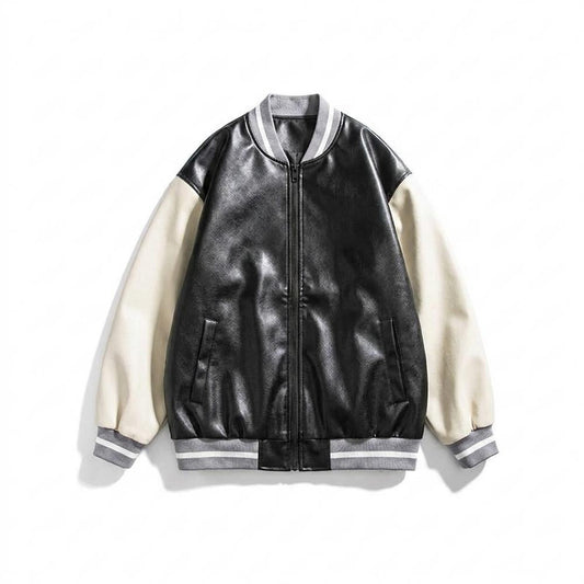 Allsaints Leather - Tavin | Color-Block Zip-Up Jacket Unisex