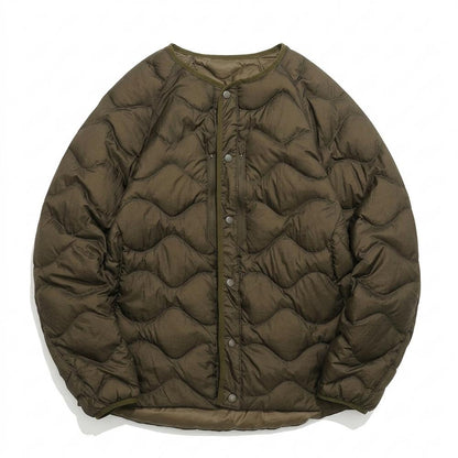 Allsaints Leather - Vesen | Quilted Collarless Jacket Unisex