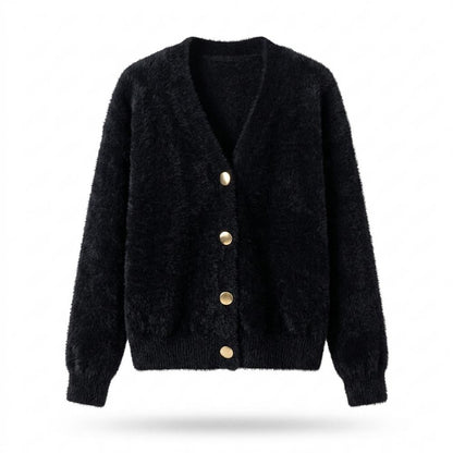 Allsaints Leather - Ardar | Fluffy Button-Up Knit Cardigan Women