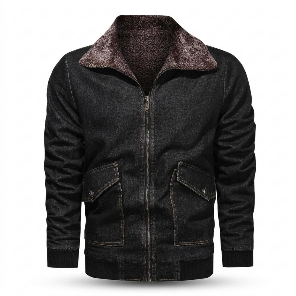 Allsaints Leather - Mafom | Shearling-Collar Zip-Up Jacket Men